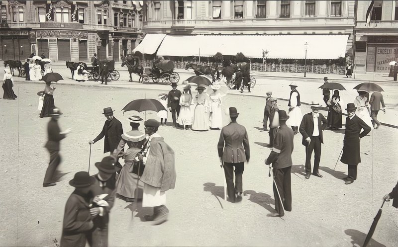 O duminică de vară, anul 1910, în centrul Clujului