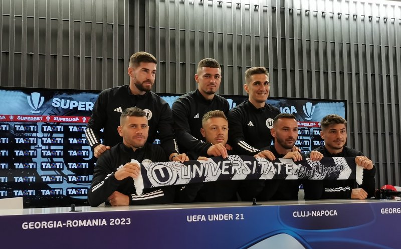 Universitatea Cluj și-a prezentat oficial achizițiile din vară. Optimism în rândul noilor "studenți"