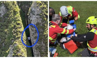 Pilot din Cluj, în echipajul elicopterului care a salvat un bărbat căzut într-o prăpastie, în masivul Piatra Mare