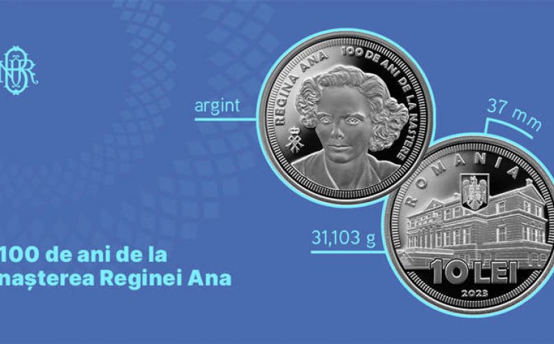 BNR va lansa o monedă din argint cu tema 100 de ani de la naşterea Reginei Ana