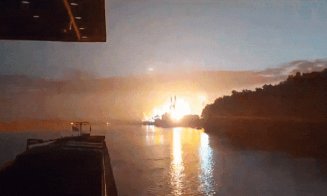 Explozie la graniţa României: Ruşii au atacat cu 16 drone portul Reni, la câțiva km de Galaţi