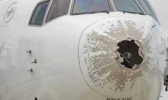 Cum arată un avion după ce a intrat într-o furtună cu grindină uriaşă