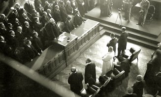 Emmanuel de Martonne în sala de onoare a universității Cluj, octombrie 1930