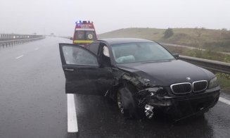 Încă un accident pe Autostrada A3. Doi oameni sunt evaluați de un echipaj de ambulanță