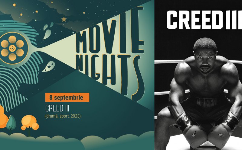 „Movie Nights” se încheie cu proiecția filmului „Creed III”. Vino în Iulius Parc să „savurezi” o peliculă captivantă despre sport!