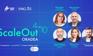 Antreprenorii din Regiunea Nord-Vest sunt invitați la Oradea pe 14 septembrie să se înscrie în programul ScaleOut 4X10, organizat de RBL și ING Bank