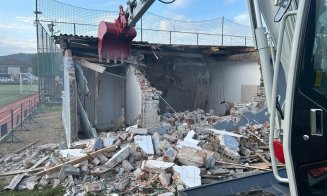 Vestiarul stadionului din Baza Unirea - Florești a fost demolat! Cum va arăta noua clădire modernă