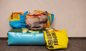 Iulius Mall transformă bannerele publicitare în produse creative: bean bags și sacoșe reutilizabile pentru clujeni