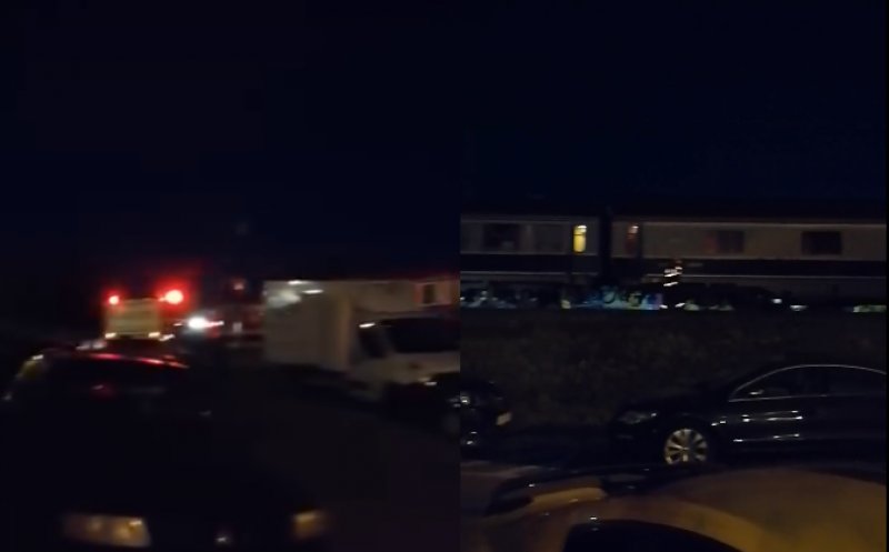 Imagini de la accidentul feroviar din Cluj-Napoca în urma căruia un bărbat de 40 de ani și-a pierdut viața