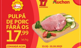 Super oferte la Auchan în acest weekend la pulpă de porc și detergenți! 