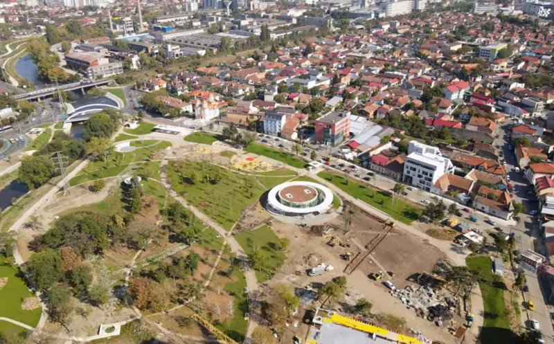 Parcul Feroviarilor va fi gata anul acesta. IMAGINI VIDEO de pe șantier