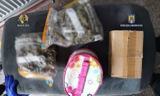 Traficanți de droguri arestați la Cluj. Își ascundeau "marfa" într-o canapea/ Un pachet mare cu canabis, pregătit pentru un party