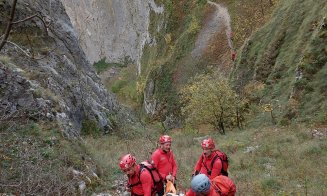 Intervenție a salvamontiștilor clujeni în Cheile Turzii! A fost vorba doar de un exercițiu de salvare