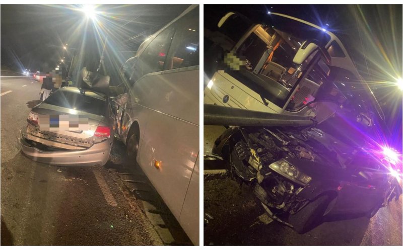 Cum s-a produs accidentul de la Jucu de Mijloc? Un autocar și două mașini, implicate / O șoferiță avea alcoolemie