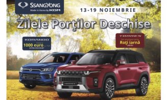 SangYong România anunță Ziua portilor deschise în perioada 13-19 noiembrie