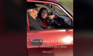 Motivul pentru care o bunică din Cluj a dat examen pentru permisul de conducere la 68 de ani