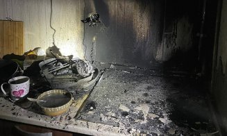 INCENDIU în Cluj-Napoca: A adormit cu mâncarea pe aragaz şi şi-a dat foc la apartament