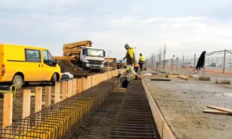 IMAGINI de pe şantierele Aeroportului Internaţional Cluj. S-a lucrat neîntrerupt şi în 1 Decembrie