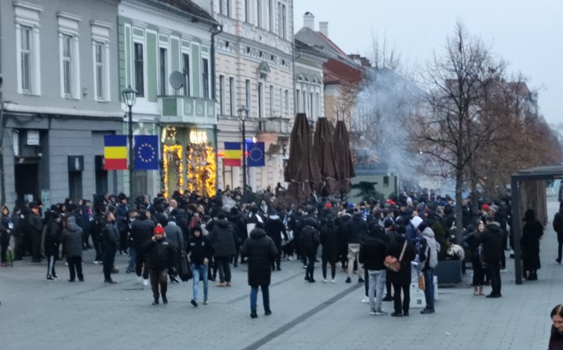 Fanii Universității Cluj pregătesc Derby-ul cu CFR în centrul orașului