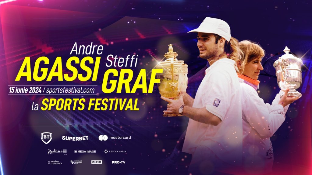 Sports Festival pregătește un nou eveniment de gală. Andre Agassi și Steffi Graf vin la Cluj-Napoca