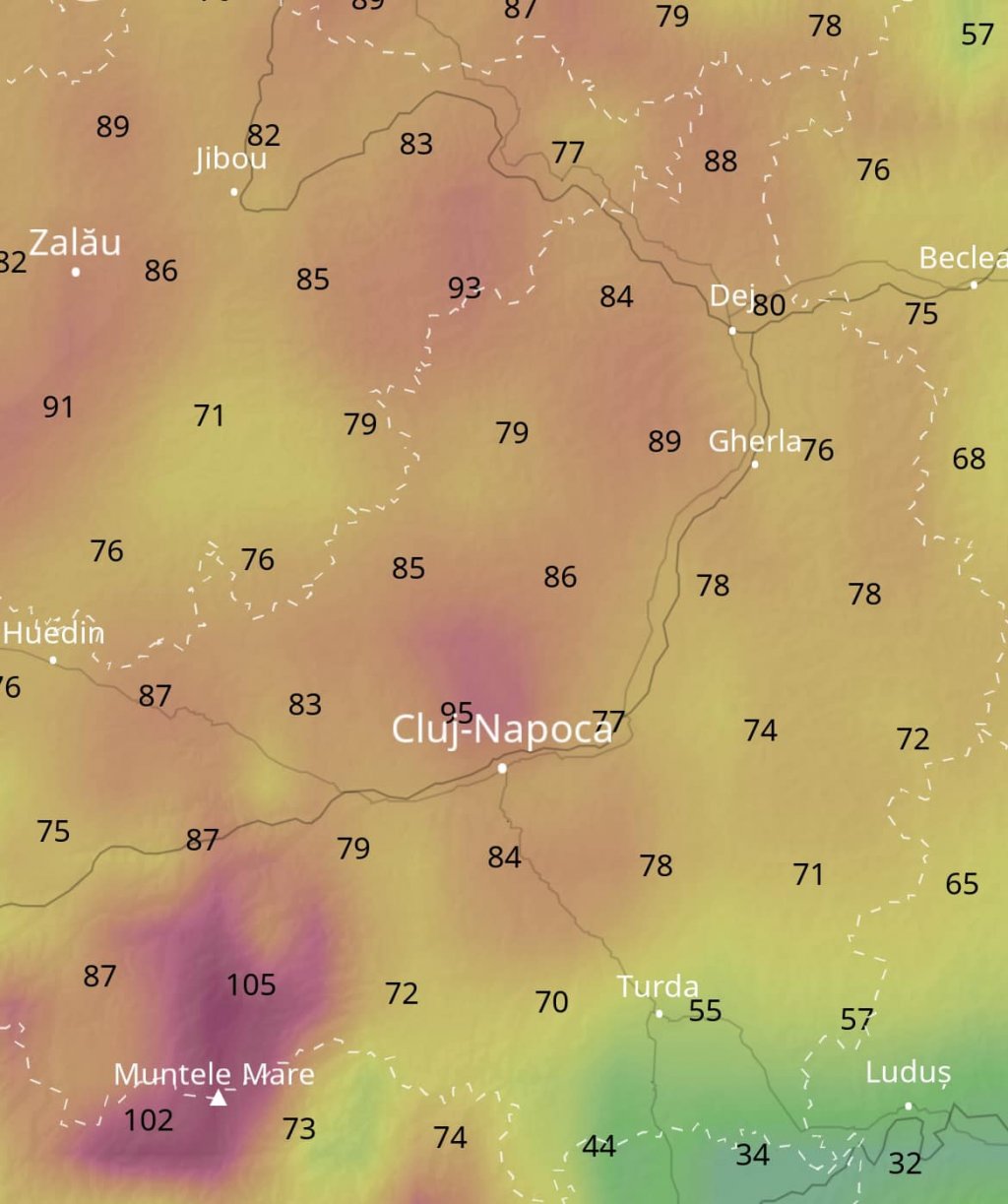 Alertă METEO în Județul Cluj. Rafale puternice de vânt Până la 90 km/h prognozate pentru duminică și luni