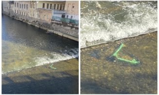 Trotinetă electrică aruncată în Someș, vizibilă de pe Podul Horea. "Țipar electric în Cluj"