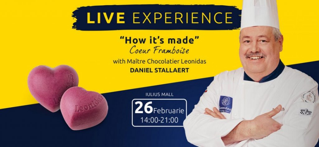 Vrei să afli care sunt secretele pralinelor belgiene de la unul dintre cei mai renumiţi artişti ciocolatieri din lume? Vino luni, la Iulius Mall!