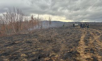 Două mari incendii de vegetație, lichidate de pompierii clujeni