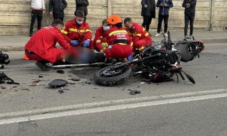 ACCIDENT grav în Cluj-Napoca! Bărbat rănit, consultat de paramedicii SMURD