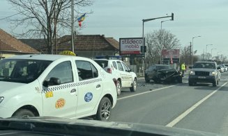 Accident la ieșire din Cluj-Napoca. Traficul a fost blocat