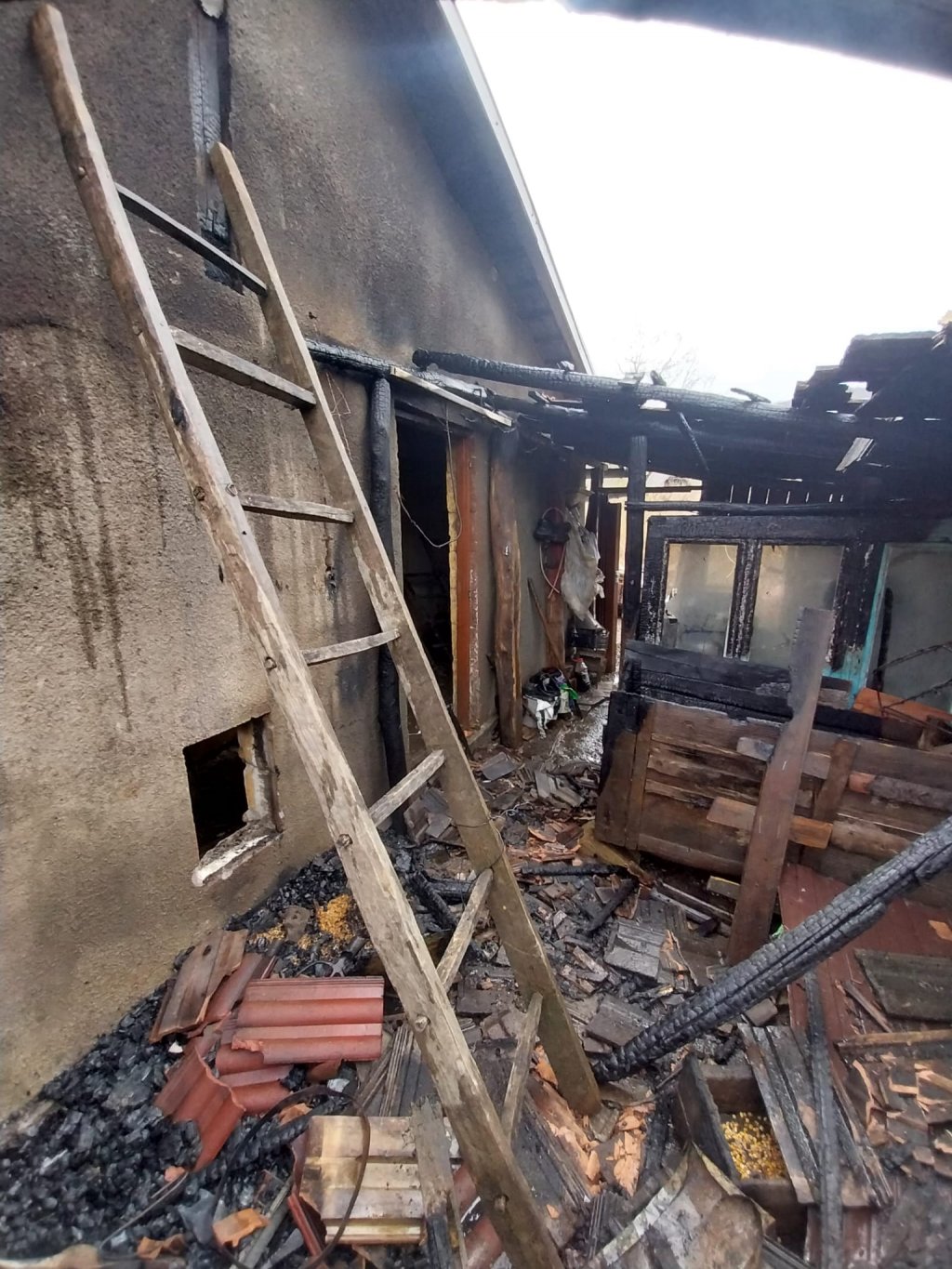 Incendiu într-o localitate din Cluj. Un adăpost de animale a luat foc