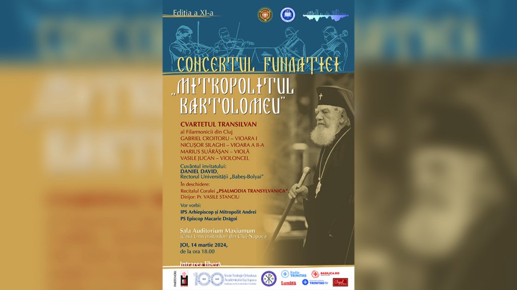 Concert de gală al Fundaţiei „Mitropolitul Bartolomeu”