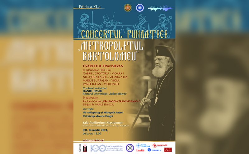 Concert de gală al Fundaţiei „Mitropolitul Bartolomeu”