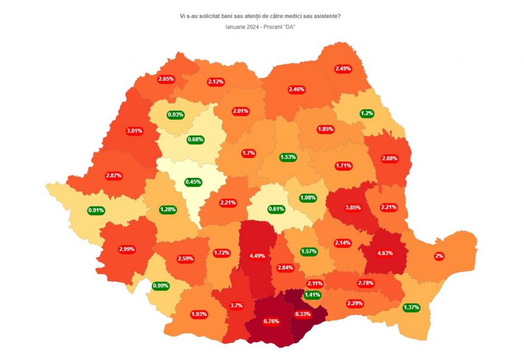 HARTA ȘPĂGII din spitale: Ministerul Sănătății a făcut din nou publice datele