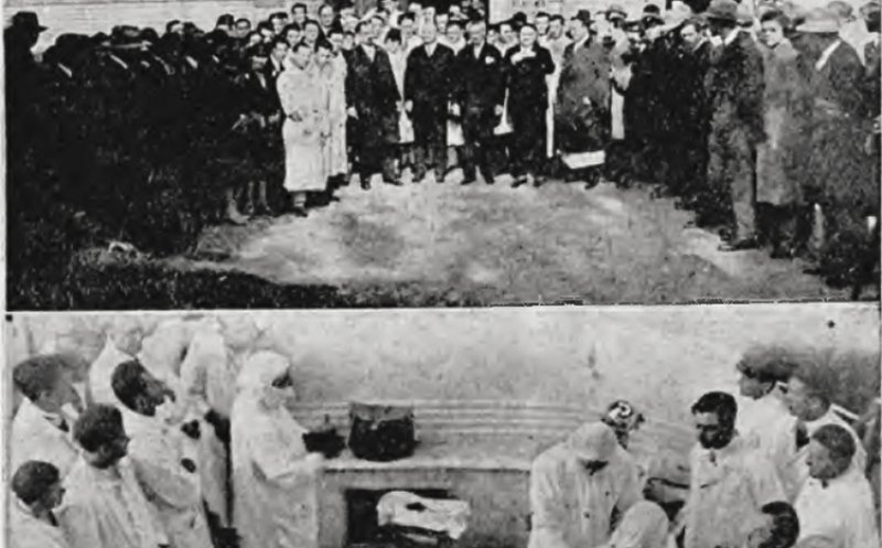 Vizita savantului american Frederick H. Albee în România. A fost un celebru chirurg, inventator al grefei osoase