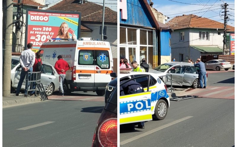 Accident rutier într-o intersecție din Mărăști! Ambulanța și poliția, la fața locului