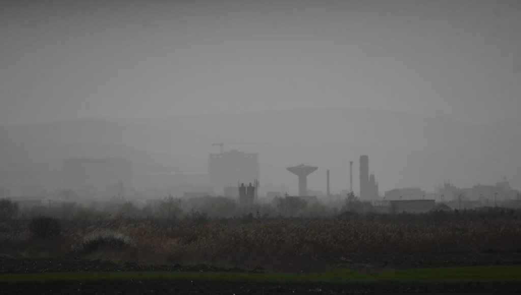 Smog-ul Clujului văzut din Apahida