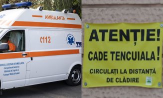 O tânără a fost lovită de o bucată de tencuială căzută de pe o clădire din centrul Clujului