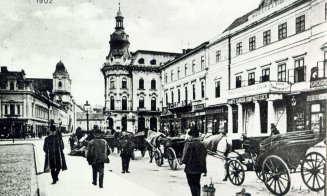 Plimbare în centrul Clujului, la începutul secolului XX