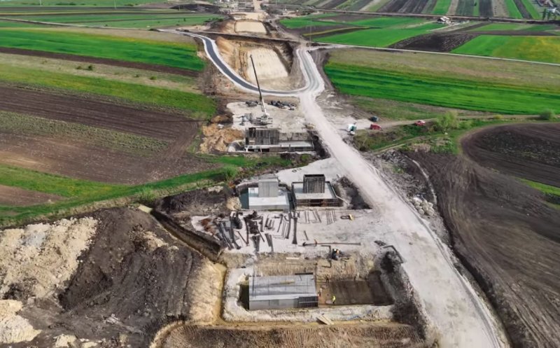 Lucrările la drumul de legătură dintre Autostrada Transilvania și DN1 în Tureni lângă Cluj-Napoca au ajuns la un sfert