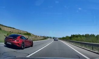 Cluj: Un șofer teribilist a fost cât pe ce să provoace un accident mortal după ce a fentat o coloană de mașini