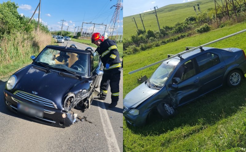 Accident pe un drum din Cluj. Două mașini distruse / Copilaș de patru ani, transportat la spital
