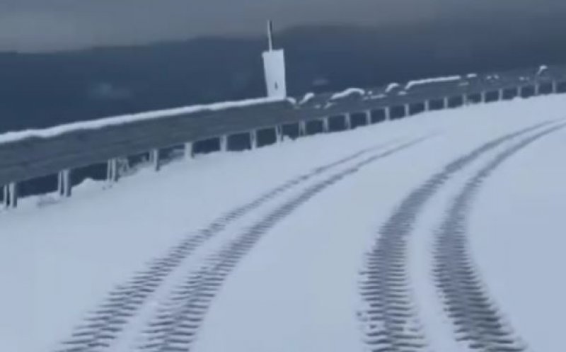A nins din nou la munte! Imagini de pe Transalpina cu noul strat de zăpadă