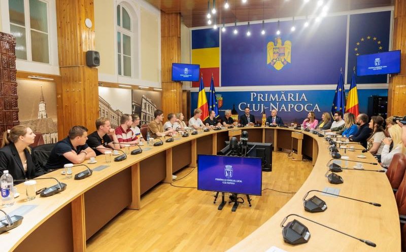 Studenți olandezi, în vizită la Primăria Cluj-Napoca