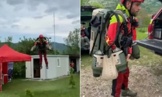 Premieră națională: Un jet-pack cu pilot a fost testat într-o comună din Ardeal. Drum de o oră jumăte, făcut în două minute
