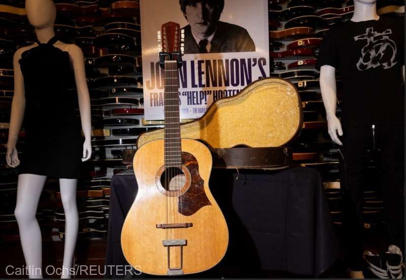 Chitara „pierdută” a lui John Lennon, vândută pe o sumă record la licitație. Unde a fost găsită