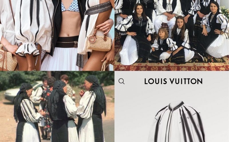 Casa Louis Vuitton foloseşte în noua colecţie cămăşi inspirate de portul popular românesc