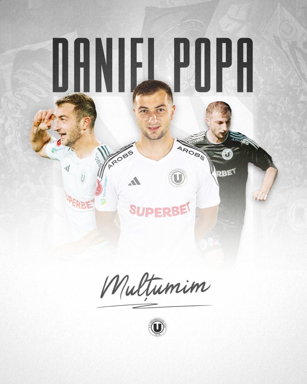 Mutarea lui Daniel Popa la FCSB a fost oficializată. Mesajul transmis de Universitatea Cluj