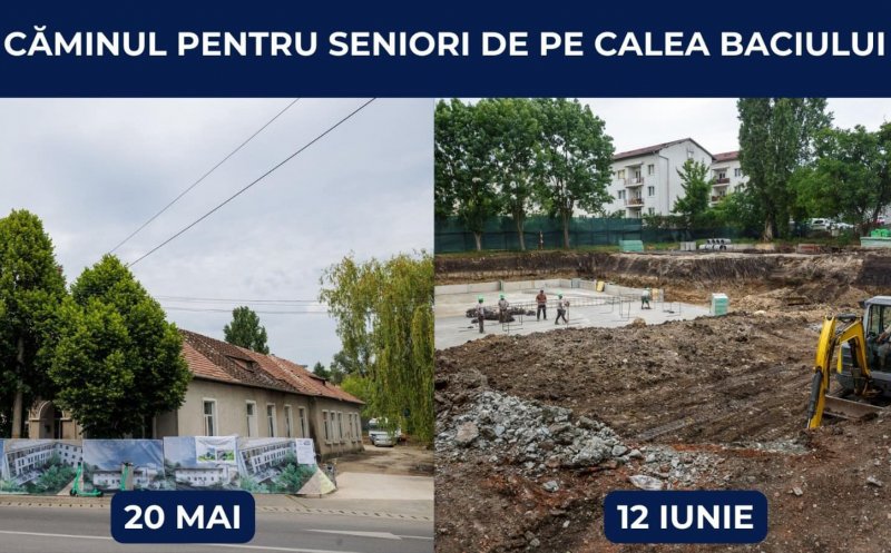 Progrese pe șantierul pentru căminul pentru seniori de pe Calea Baciului