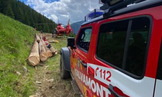 Accident GRAV de mașină într-o zonă de munte. Un tânăr, preluat cu elicopterul SMURD și adus la Cluj